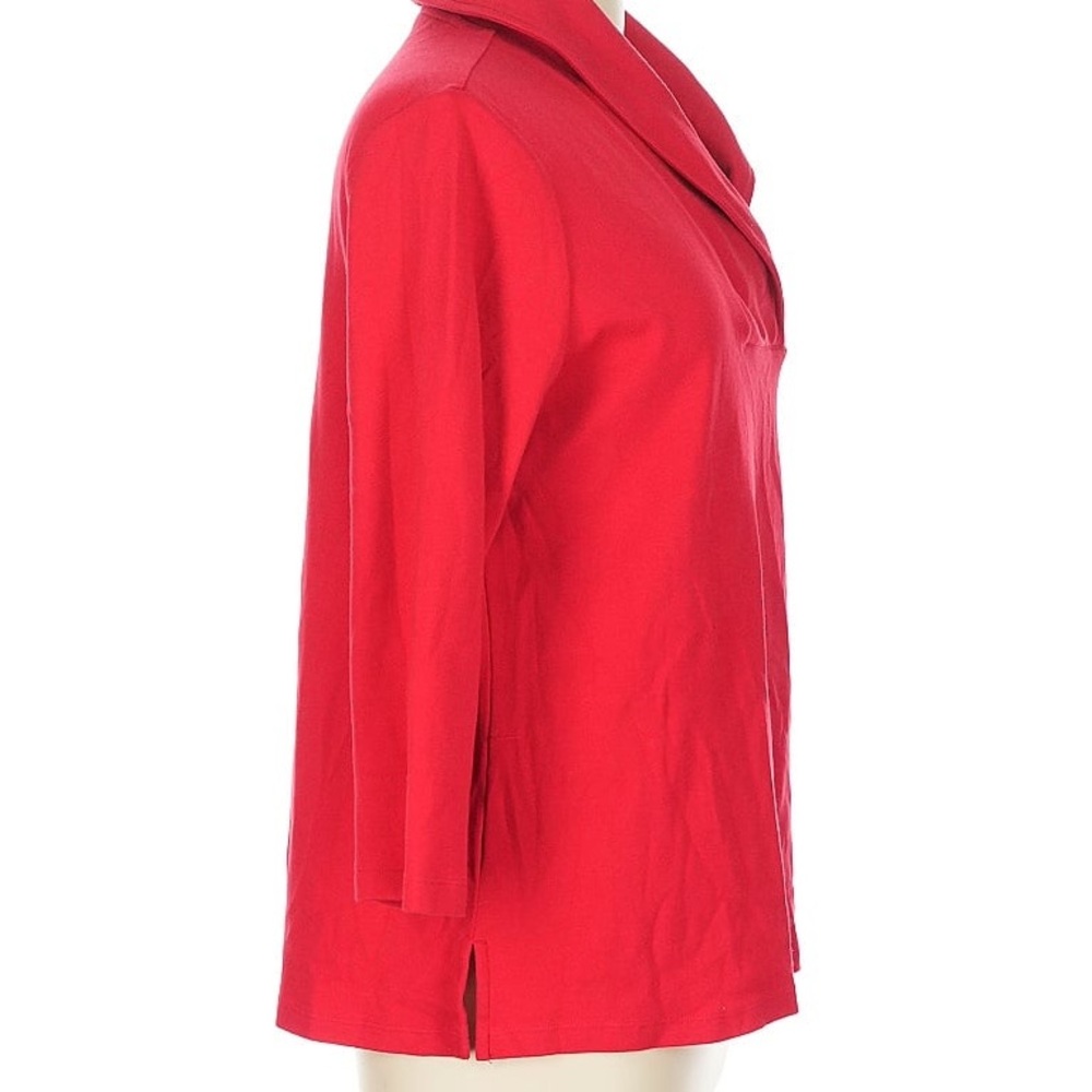 New Drapers & Damons Red Cowl Neck Classic Top 3/4 sleeves M Med - Picture 4 of 9